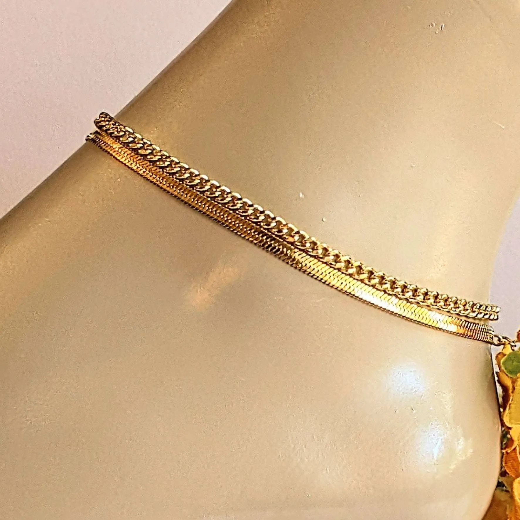 Gold Cuban Chain Anklet